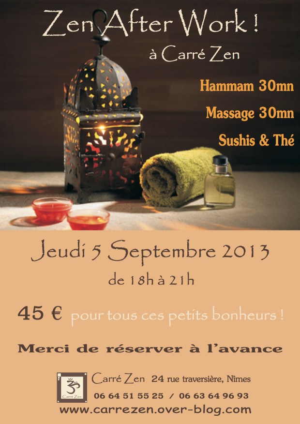 Hammam, massage, sushis et thé