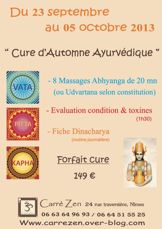 cure d'automne ayurvédique